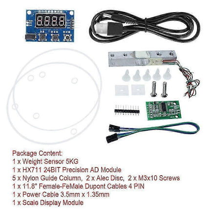 DIY 5kg Electronic Weighing Scale Kit with HX711 Load Cell Amplifier #A2