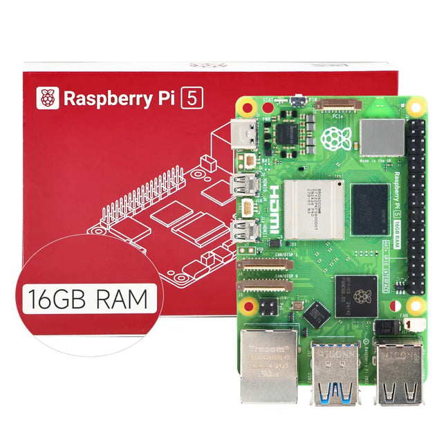 كمبيوتر لوحي Raspberry Pi 5 (ذاكرة وصول عشوائي 16 جيجابايت) - لوحة تطوير رائدة فائقة الأداء للأعباء الثقيلة#190