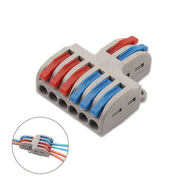 LT-623 (SPL-62) 2-In 6-Out Quick Wire Connector Terminal 32A #D3