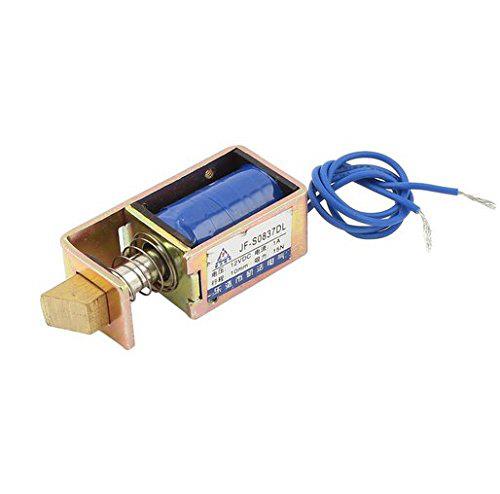 JF-S0837DL DC 12V 1A قفل كهرومغناطيسي بملف لولبي بإطار مفتوح (بمدى حركة 10 مم / قوة 15 نيوتن) #128