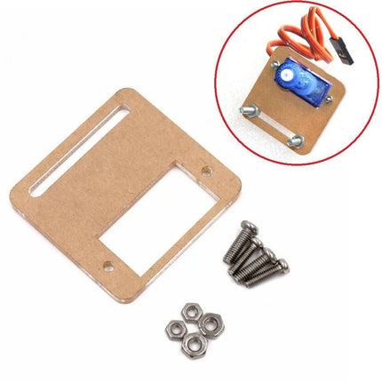 Acrylic Servo Mount Holder Bracket for SG90 & MG90S Micro 9g Servo Motors#150