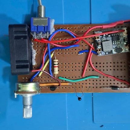 Automatic fan control project using an NTC thermal sensor and a BC547 transistor