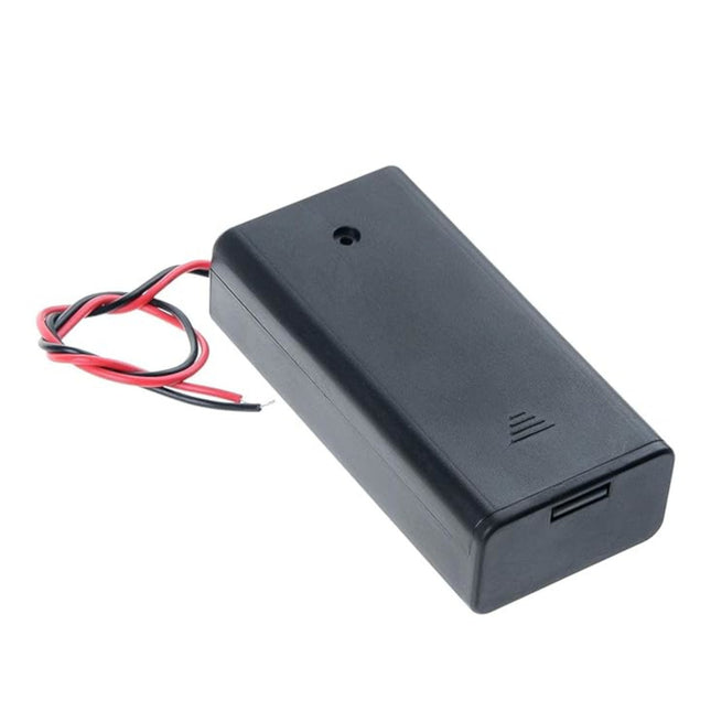 2 x AA Battery Holder Box, With Cover #BC1