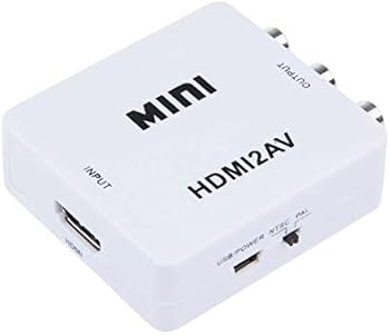 صندوق محول فيديو وصوت HD بدقة 1080P و60 هرتز - محول إشارة ذكي أبيض (إصدارات AV إلى HDMI / HDMI إلى AV) #C6.2