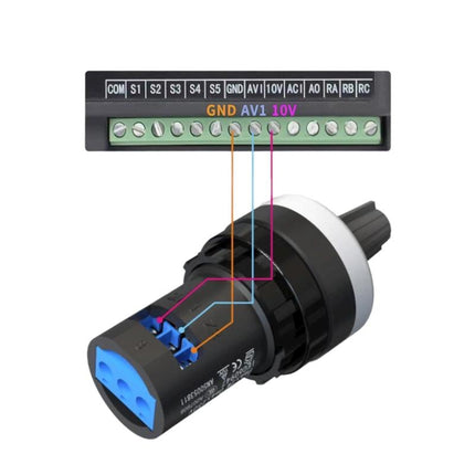 LA42DWQ-22 1K 2K 5K 10K 20K 50K 100K 200K 22mm قاپ (پۆت) گۆڕەر گۆڕێنەری پێوانەکردنی بەرگری سووڕاو (پۆتێنشیۆمێتەر) ئینڤێرتەر سویچی بەرگری #A0
