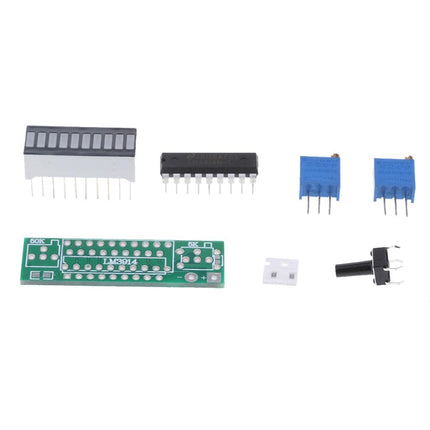 LM3914 کیتی دروستکردنی خۆت مۆدیولی نیشاندەری توانای پاتریی و ئاستی ووزە بە 10 دێمەگۆشەی LED بۆ ئۆتۆمبێل 5V-12V#101