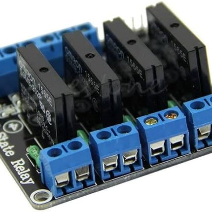 مۆدیوڵی ڕێڵەی Solid State ی 4 کەناڵی 3-24V - کۆنترۆڵی SSR ی ئاست نزم DC بۆ DC لەگەڵ فیوزی بەرگری#178