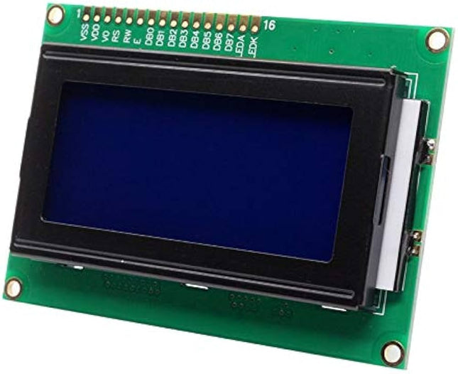 وحدة عرض الأحرف LCD1604 مقاس 16×4 مع إضاءة خلفية زرقاء #A4