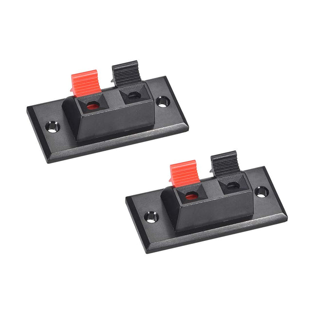 TZT 2-Way Spring Push Release Connector Speaker Terminal Strip Block#104