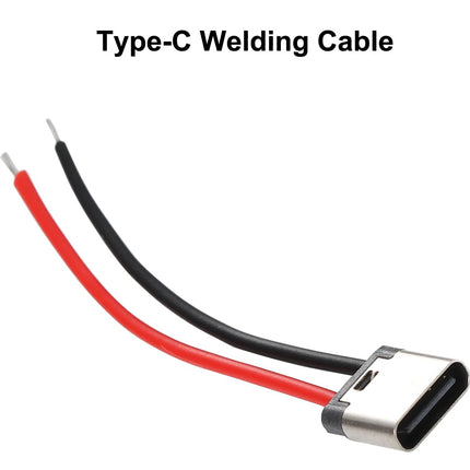 TYPE C Female Connector 2P Power Charging Socket with Pre Soldered Wires #191