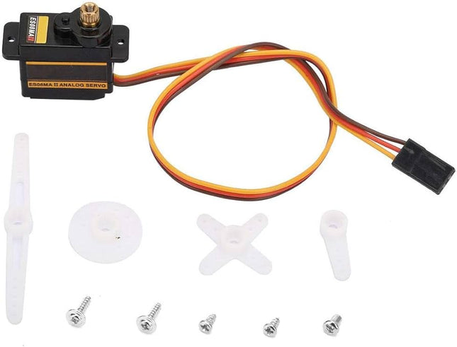 محرك سيرفو صغير أصلي EMAX ES08MA II 180° ذو تروس معدنية (12 جرام / 1.8 كجم عالي السرعة) #126