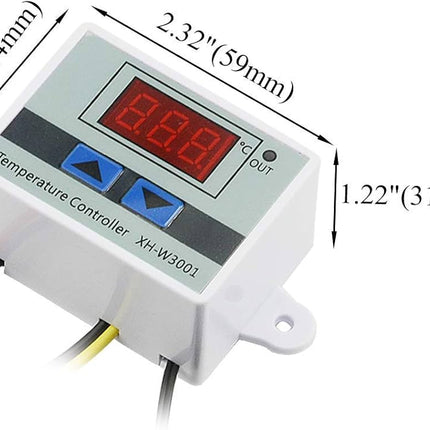 XH-W3001 AC110-220V 1500W کۆنتڕۆڵکەری پلەی گەرمی دیجیتاڵی مایکرۆکۆمپیوتەر سویچی تێرمۆستات لەگەڵ کابڵی 1م #D2