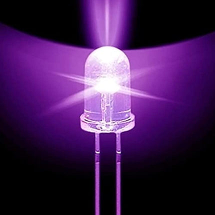 LED 5mm UV purple Clear Short Pin #211