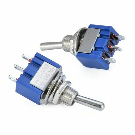 MTS-102 Toggle Switch SPDT 3-Pin 6A 125VAC / 3A 250VAC (ON-ON / ON-OFF-ON) #41