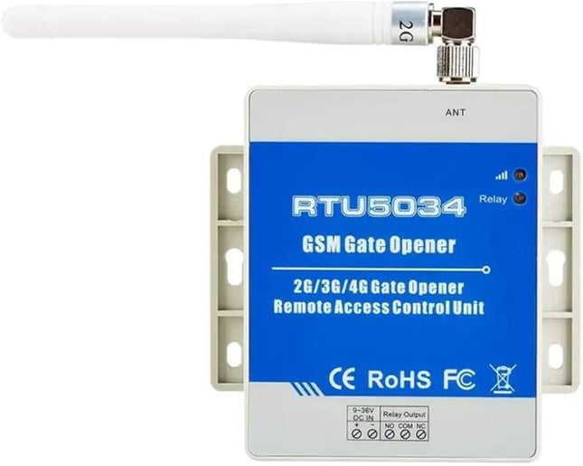 مفتاح مرحل RTU5034 2G GSM لفتح البوابة عن بُعد والتحكم في الوصول - فتح الباب تلقائيًا بالمكالمة المجانية لأنظمة الأمان الذكية #193