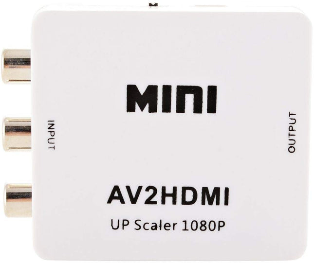 صندوق محول فيديو وصوت HD بدقة 1080P و60 هرتز - محول إشارة ذكي أبيض (إصدارات AV إلى HDMI / HDMI إلى AV) #C6.2