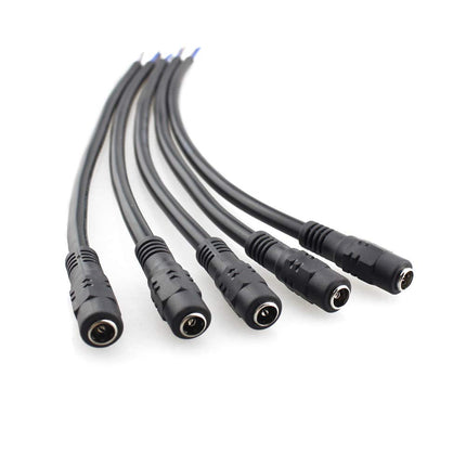 5.5x2.1mm DC Power Cable Wire Connector Pigtail (Male & Female Options) for LED Strip & DIY#116