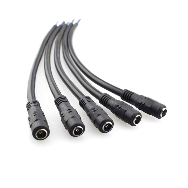 کابڵی کارەبای DC قەبارە 5.5x2.1mm جۆری (نێر و مێ) بۆ ڕووناکی LED و دروستکردنی دەستی #116
