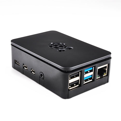 جراب بلاستيك ABS بشعار مدمج لـ Raspberry Pi 4 Model B - غطاء واقي #C6.1