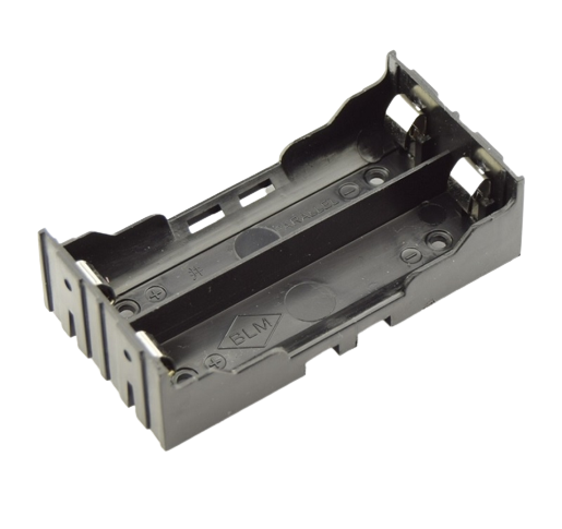 2 × صندوق حامل بطارية 18650 BLM مع دبابيس لحام PCB - غطاء بطارية مفتوح الواجهة #C1