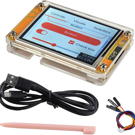 ESP32 Arduino LVGL WiFi Bluetooth Development Board 2.8 Inch 240×320 Resistive Touch Display with Acrylic Case #B7