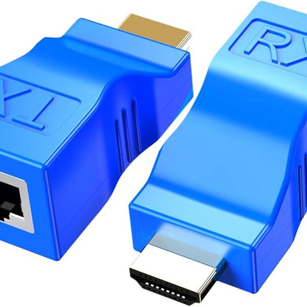 HDMI بۆ RJ45 درێژکەرەوە لەسەر کێبڵی Cat5e/Cat6 تا 30م (شین) #A2