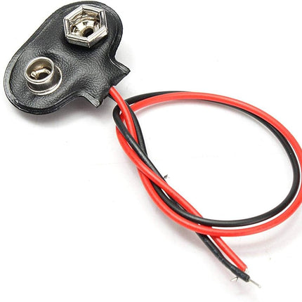9V Battery Snap Connector Clip with 10cm Bare Wire Leads #96