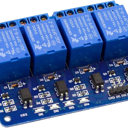 4 Channel Low Level Relay Module with light coupling 5V #B6.1