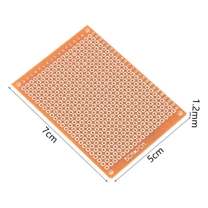 لوح تجارب متعدد الاستخدامات 5×7 سم من ورق PCB لنموذج DIY، لوح دائرة مصفوفة، لوح لحام، لوح بقلايت