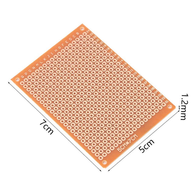 لوح تجارب متعدد الاستخدامات 5×7 سم من ورق PCB لنموذج DIY، لوح دائرة مصفوفة، لوح لحام، لوح بقلايت
