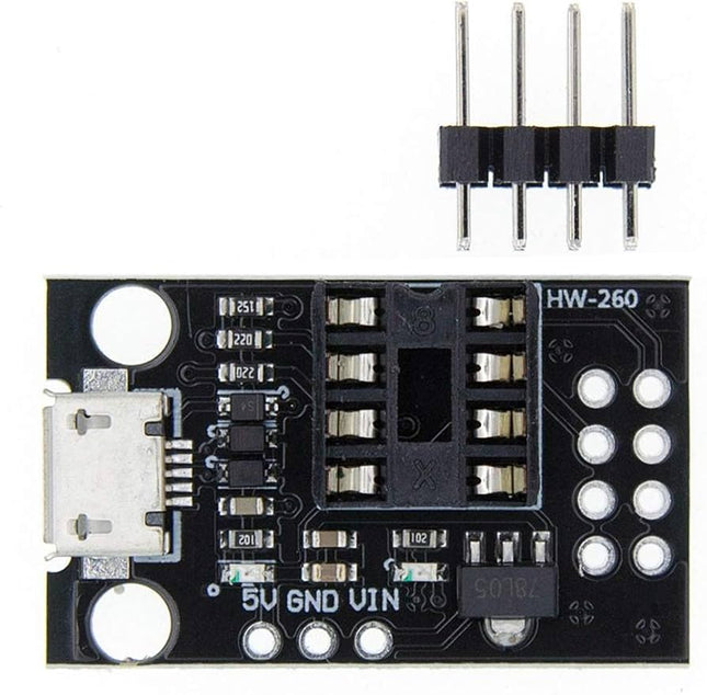 لوحة برمجة وتطوير قابلة للتوصيل لمتحكم ATtiny13A / ATtiny25 / ATtiny45 / ATtiny85 #179