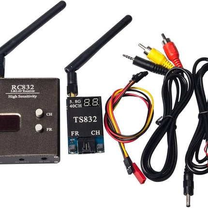 48CH 5.8GHz 600mW FPV Wireless AV Transmitter TS832 + Receiver RC832 for RC Multicopter & Aircraft #E1