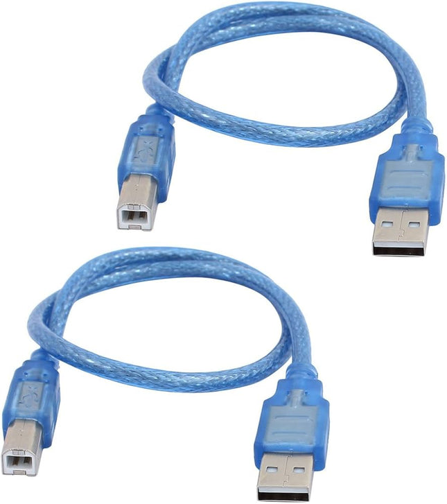 كابل طابعة USB 2.0 A إلى B ذكر بطول 0.3 متر (أزرق) #B5