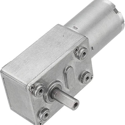 JGY370 12V 90RPM Self-Locking Worm Gear Motor with Hollow Shaft #E6
