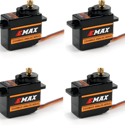 EMAX ES08MA II 180° مۆتۆری مایکرۆ سێرڤۆی گێڕی کانزایی بچووک (12 گرام / 1.8 کیلۆگرام خێرایی بەرز)#126