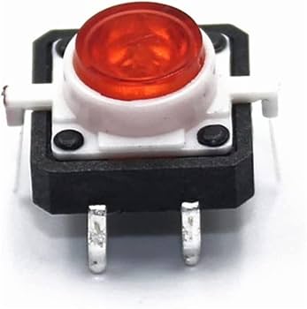 مفتاح ضغط تكتيلي مضيء 12x12x7.3 مم مع مؤشر LED مدمج - اختيار ألوان متعددة#109