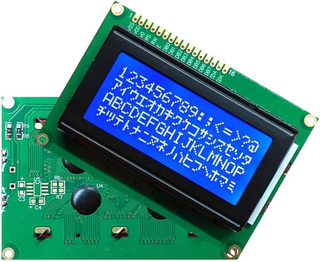 وحدة عرض الأحرف LCD1604 مقاس 16×4 مع إضاءة خلفية زرقاء #A4