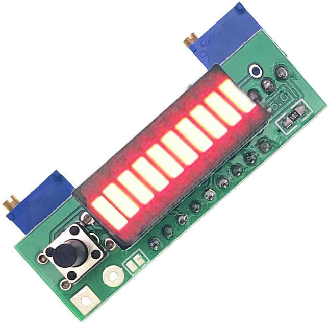 LM3914 DIY Kit 10-Segment LED Battery Capacity & Power Level Indicator Module for Cars 5V-12V#101