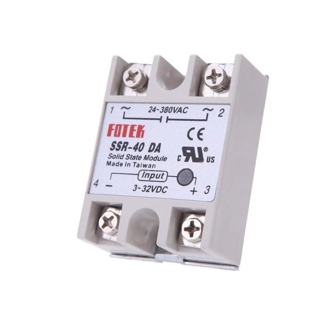 SSR-40DA 40A گۆڕەڕی بارستەی ڕەق (کوالێتی باشی چینی) - DC بۆ AC SSR بۆ کۆنتڕۆڵکردنی پلەی گەرمی#156