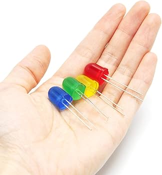 LEDی 10mm زۆر ڕووناک و کوالێتی بەرز (سوور / زەرد / سەوز / شین / سپی) - 28mm پێشەنگ #235