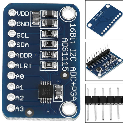 China Chip CJMCU-ADS1115 16 Bit
گۆڕاویی ئەنەلۆگ بۆ دیجیتاڵی وردی ADC
مۆدیولی بۆردی گەشەپێدان#47