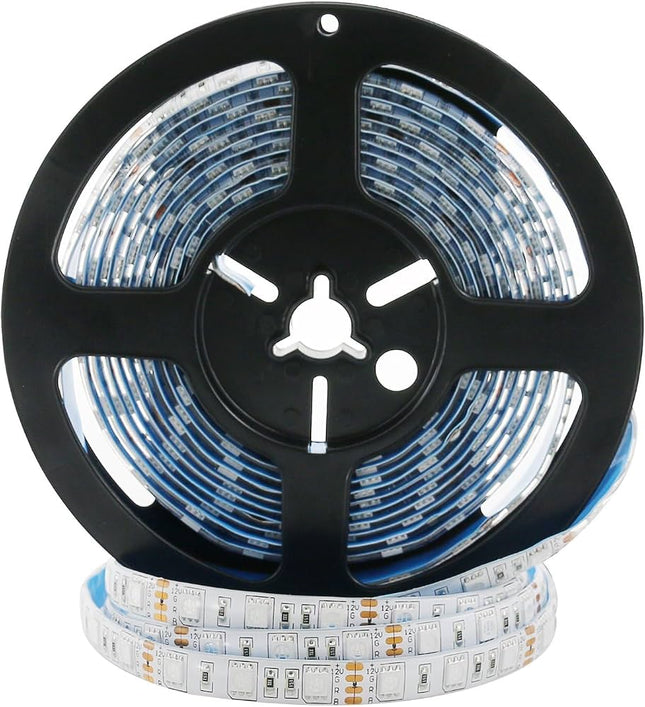 شريط إضاءة ليد مرن RGB 5050 SMD بطول 5 متر/لفة ومقاوم للماء 12 فولت #A3