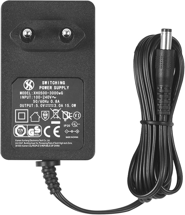 شاحن محول عالي الجودة 5 فولت 3 أمبير بقابس أوروبي (EU Plug) #E5