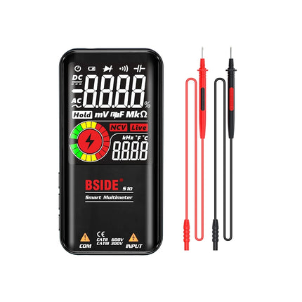 مولتیمیته‌ری دیجیتاڵی زیرەک BSIDE S10 - شاشەی ڕەنگاوڕەنگی 3.5 ئینجی EBTN تێستەری زیرەکی AC/DC لەگەڵ باتری #C7