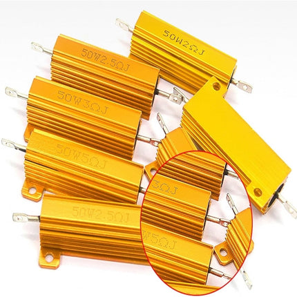 RX24 50W Gold Aluminum Shell Power Resistor - Multiple Resistance Values (1K, 3K, 5K, 10K) #92