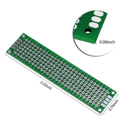 تەختەی نموونەیی PCB گشتگیر 2*8سم تەکڕوو بە قۆڵینگی 2.54ملم