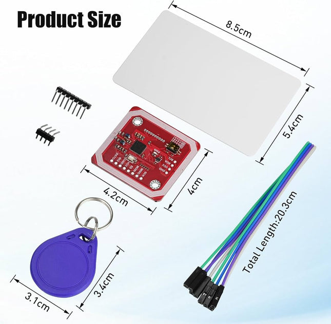 وحدة PN532 NFC RFID V3، NFC مع توسيع الهاتف الأندرويد لـ RFID توفر مخططًا ومكتبة بحجم 42.7 مم * 40.4 مم #12
