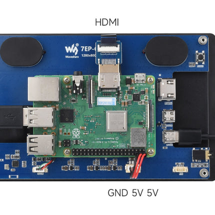 7-inch Capacitive Touch Screen LCD - 800x480 Resolution HDMI Interface for Raspberry Pi 3/4 & PC #D2
