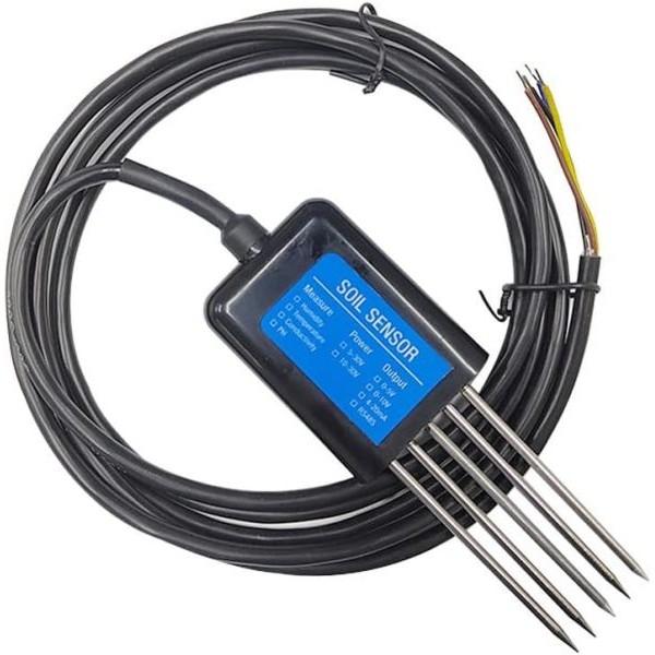 Soil Integrated Sensor with 2M Cable 5pin Probes RS485 Output Temperature + Humidity + EC + NPK + PH#35
