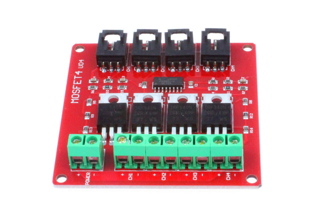 وحدة تشغيل مفتاح MOSFET بـ 4 قنوات IRF540 من 4 مسارات V4.0+ لـ Arduino و PLC#163